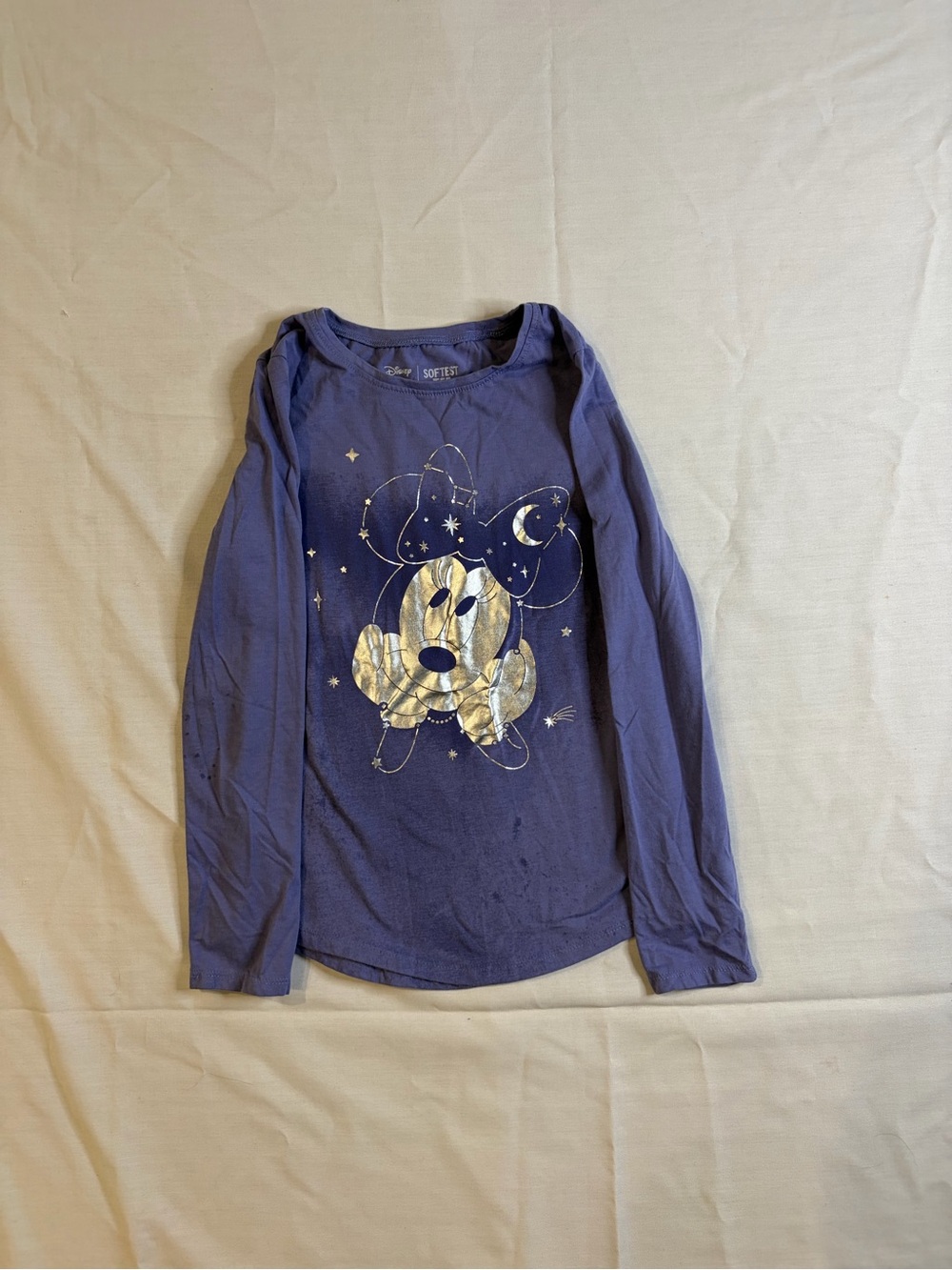 Disney Metallic Minnie Mouse Long Sleeve Top - Purple